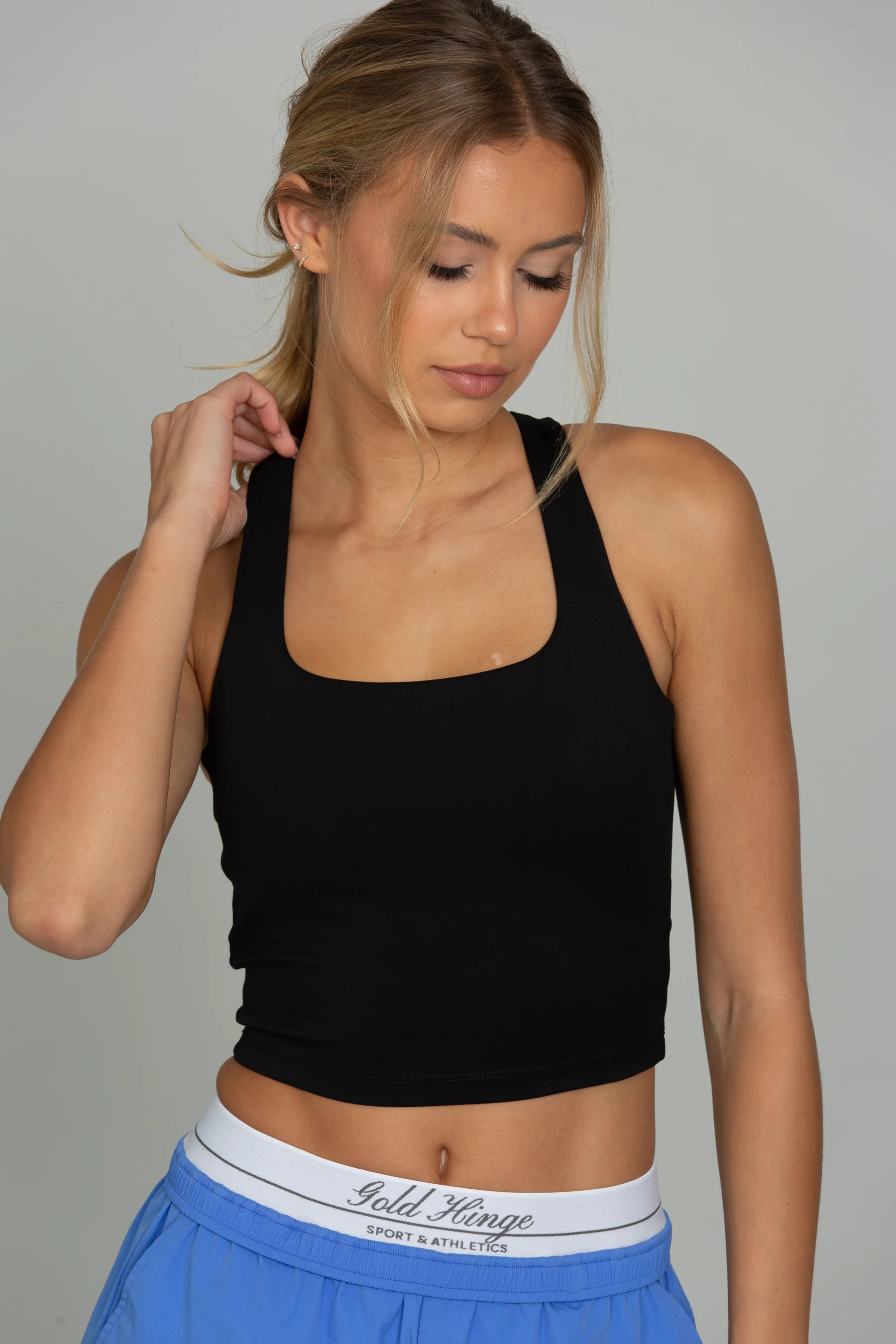 Blackout Criss Cross Back Yoga Tank - Image 3