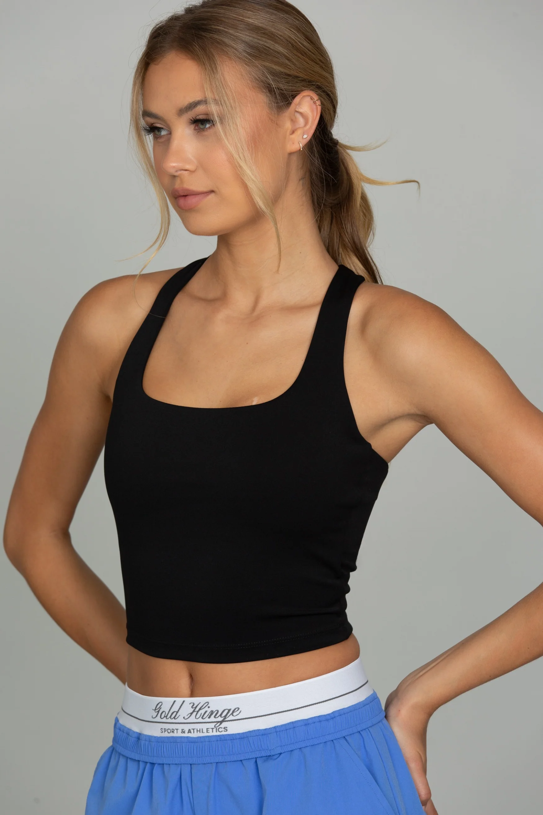 Blackout Criss Cross Back Yoga Tank - Image 4