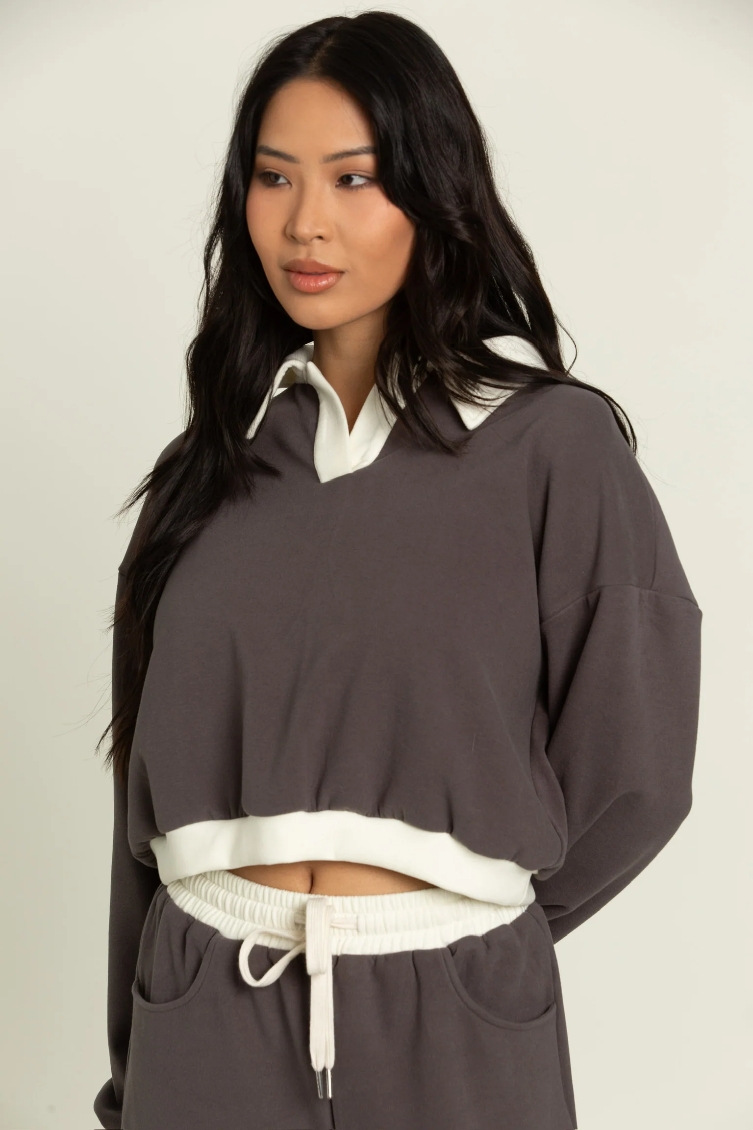 Charcoal Pullover Top - Image 3