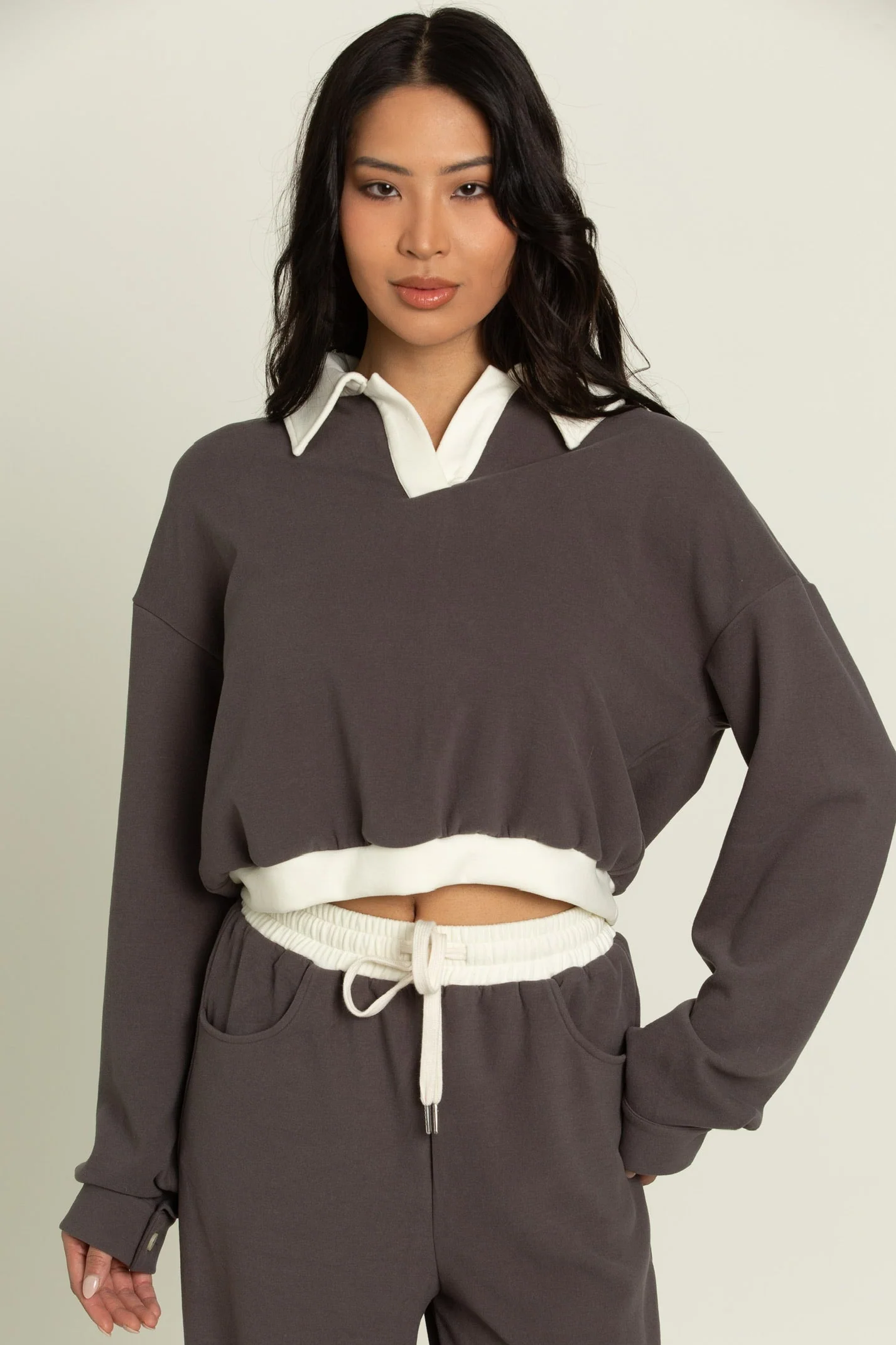 Charcoal Pullover Top - Image 4