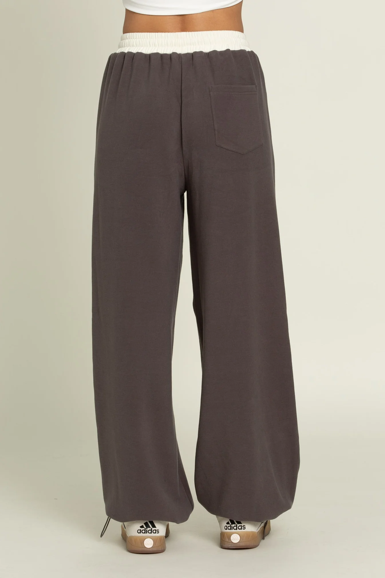 Charcoal Wide Leg Pants - Image 3