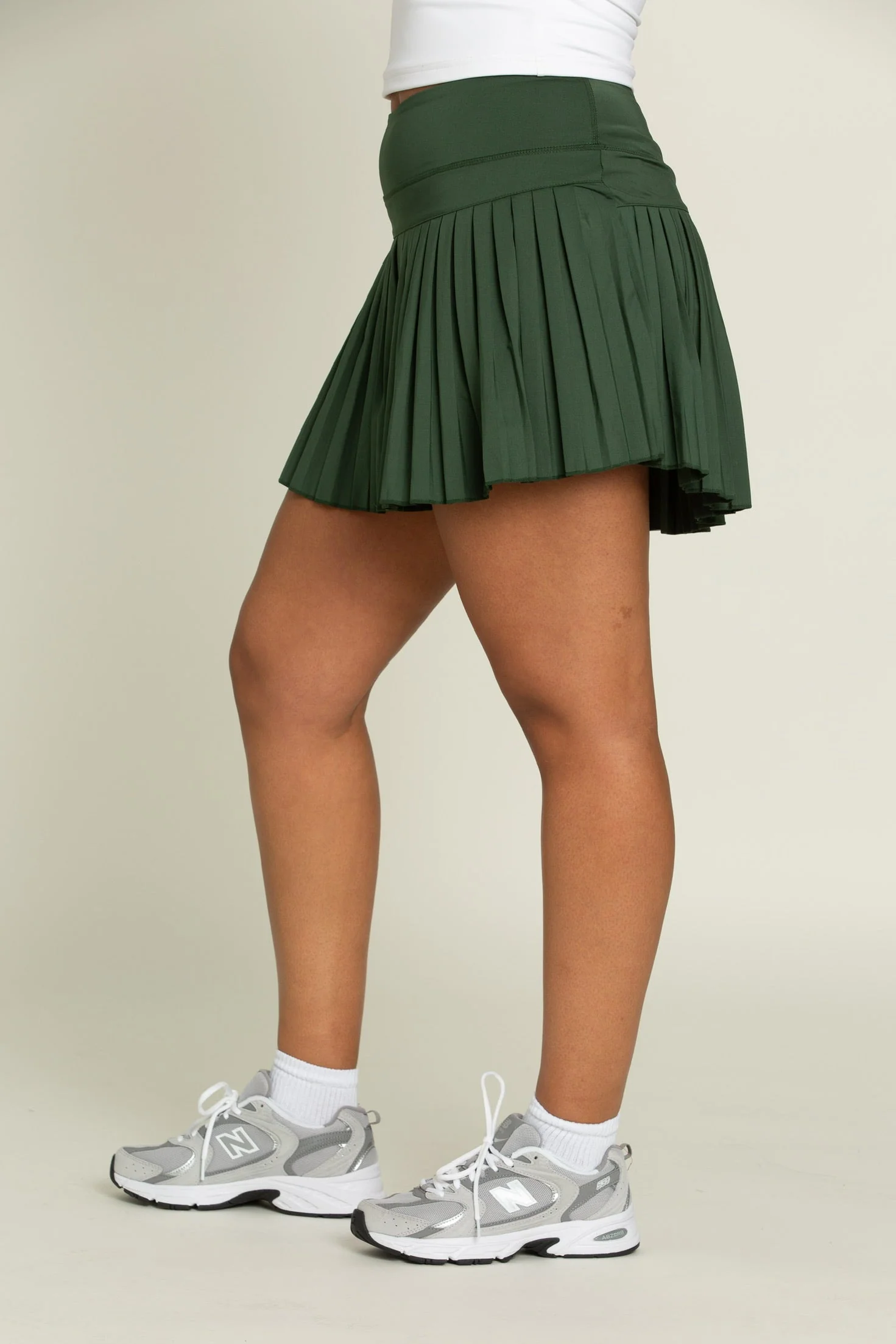 15" Forest Green Pleated Tennis Skirt - Image 9