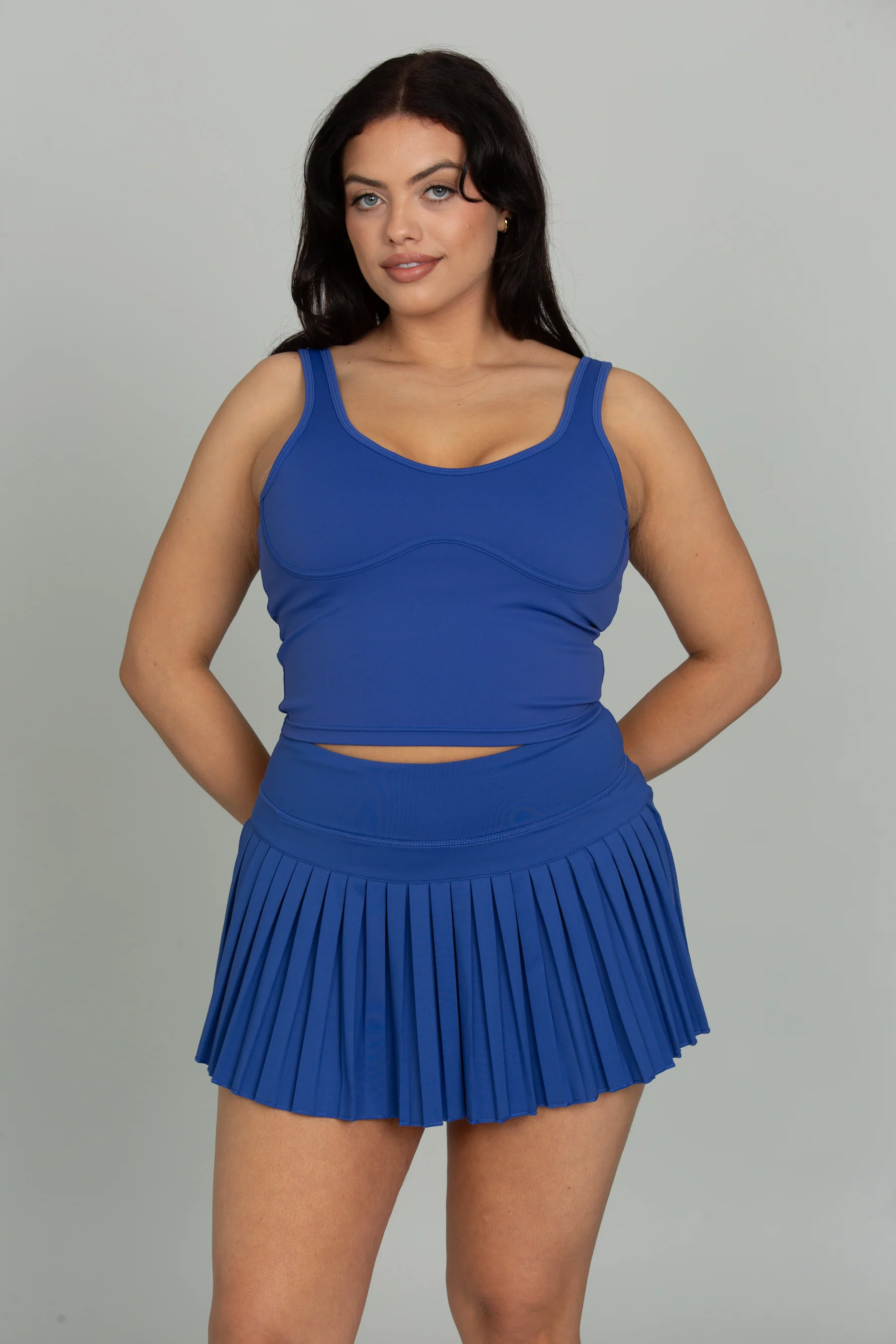 Mediterranean Blue Lined Mid Length Bra Top - Image 9