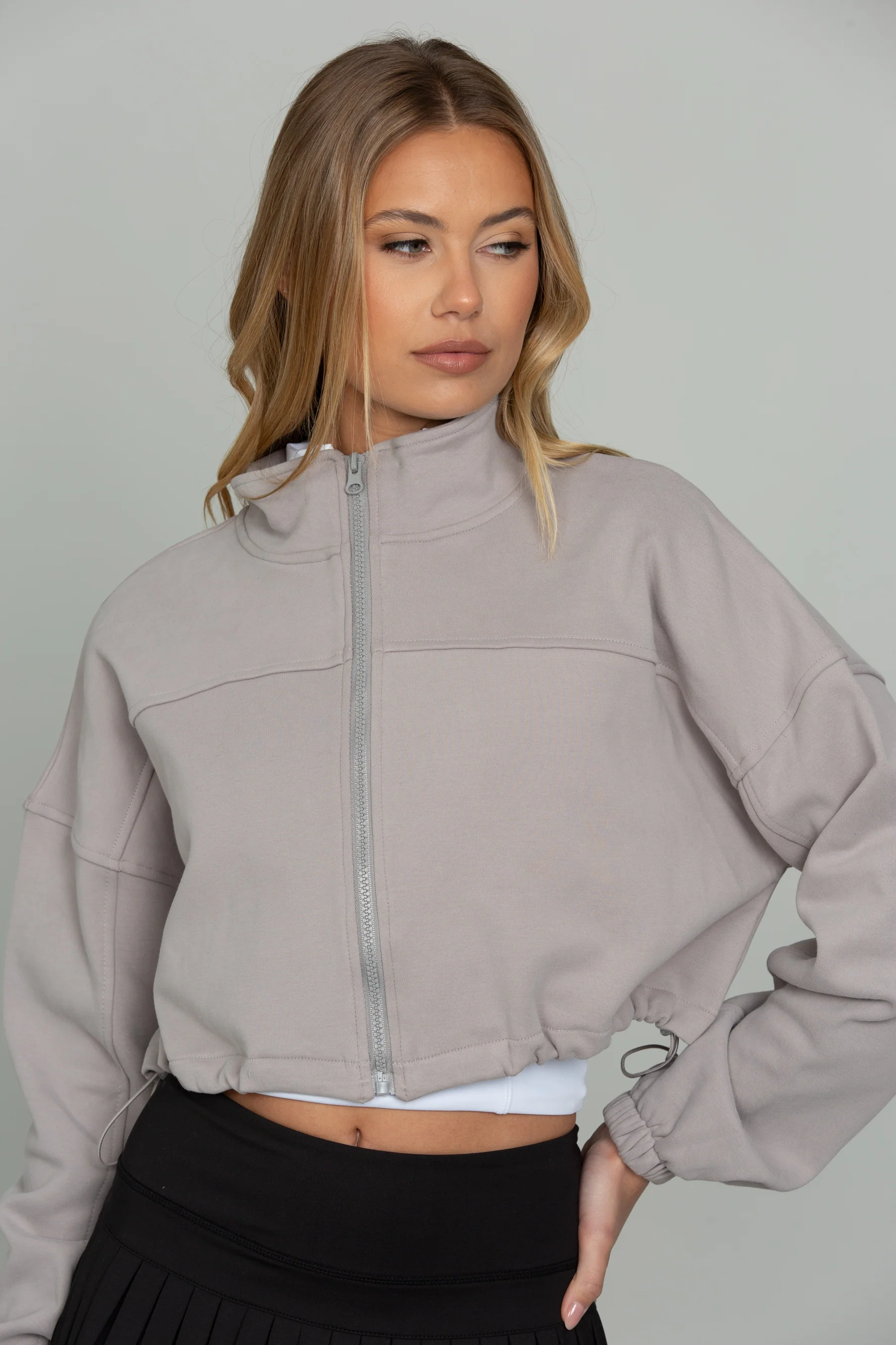 Misty Cinched Zip-Up Jacket - Image 3