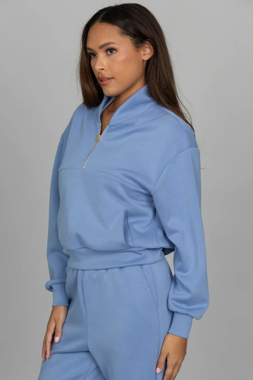 Periwinkle LuxeSoft Lounge Quarter Zip - Image 5