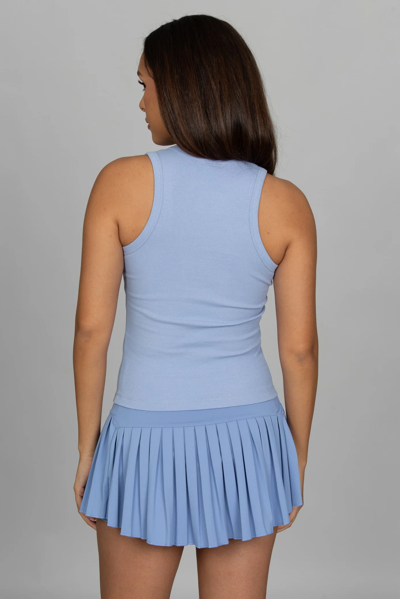 Periwinkle Ribbed Cotton Tank - Image 4