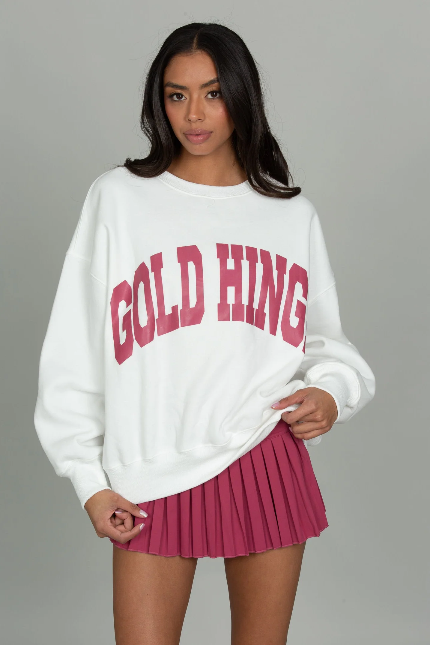 Raspberry Pleated Tennis Skirt - Image 5