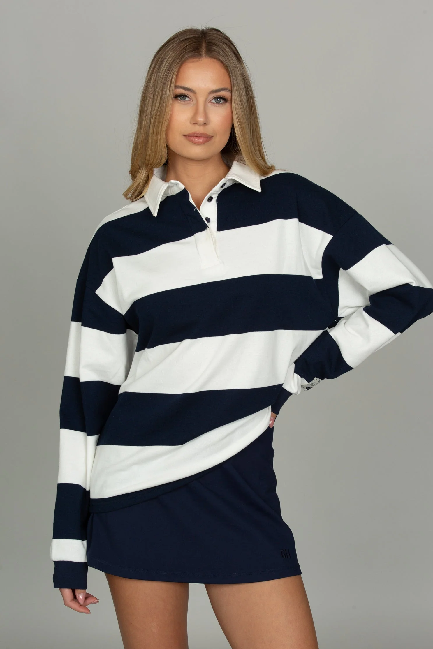 Vintage Navy MotionCloud A-Line Skirt - Image 4
